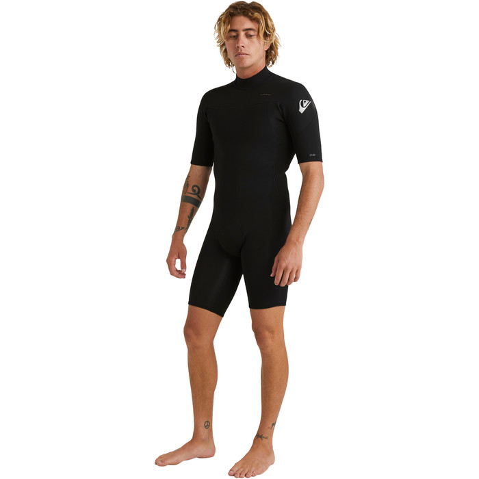 2024 Quiksilver Hombres Everyday Sessions 2mm Back Zip Shorty Neopreno EQYW503031 - Black